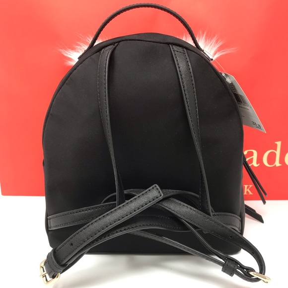 Kate spade owl Tomi Star bright black backpack - Picture 3 of 5